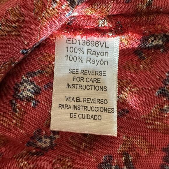 Braeve sz‎ Small Bohemian Sleeveless Dress Sundress Women’s Red - Picture 7 of 8